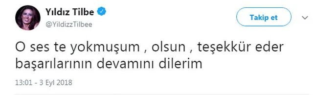 Yıldız Tilbe O Ses Türkiye'den ayrıldığını twitterdan duyurdu